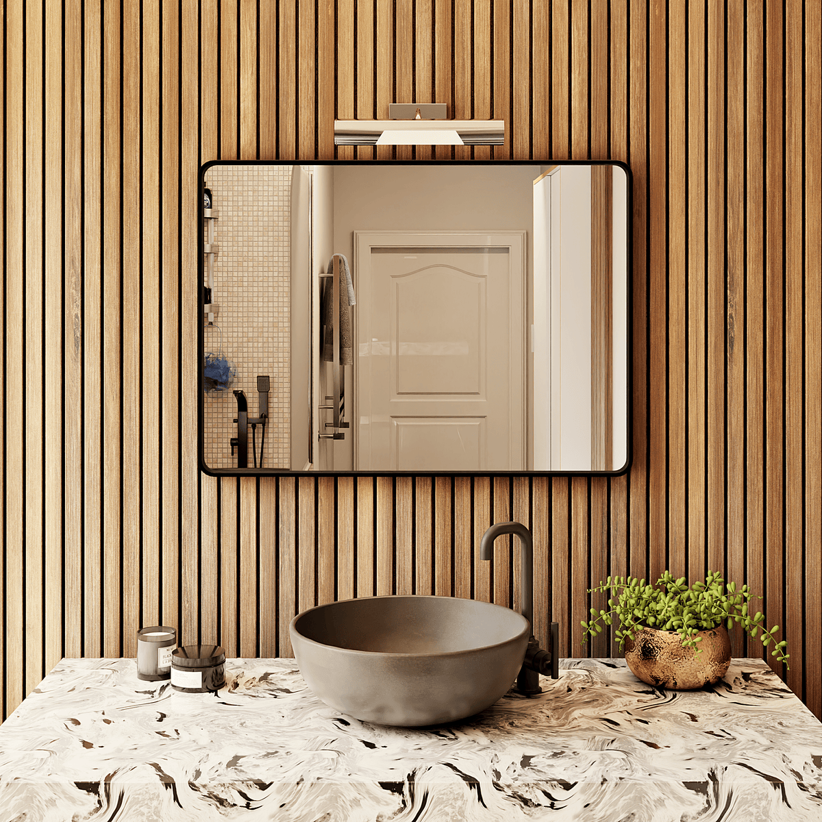 Aluminum Framed Mirror