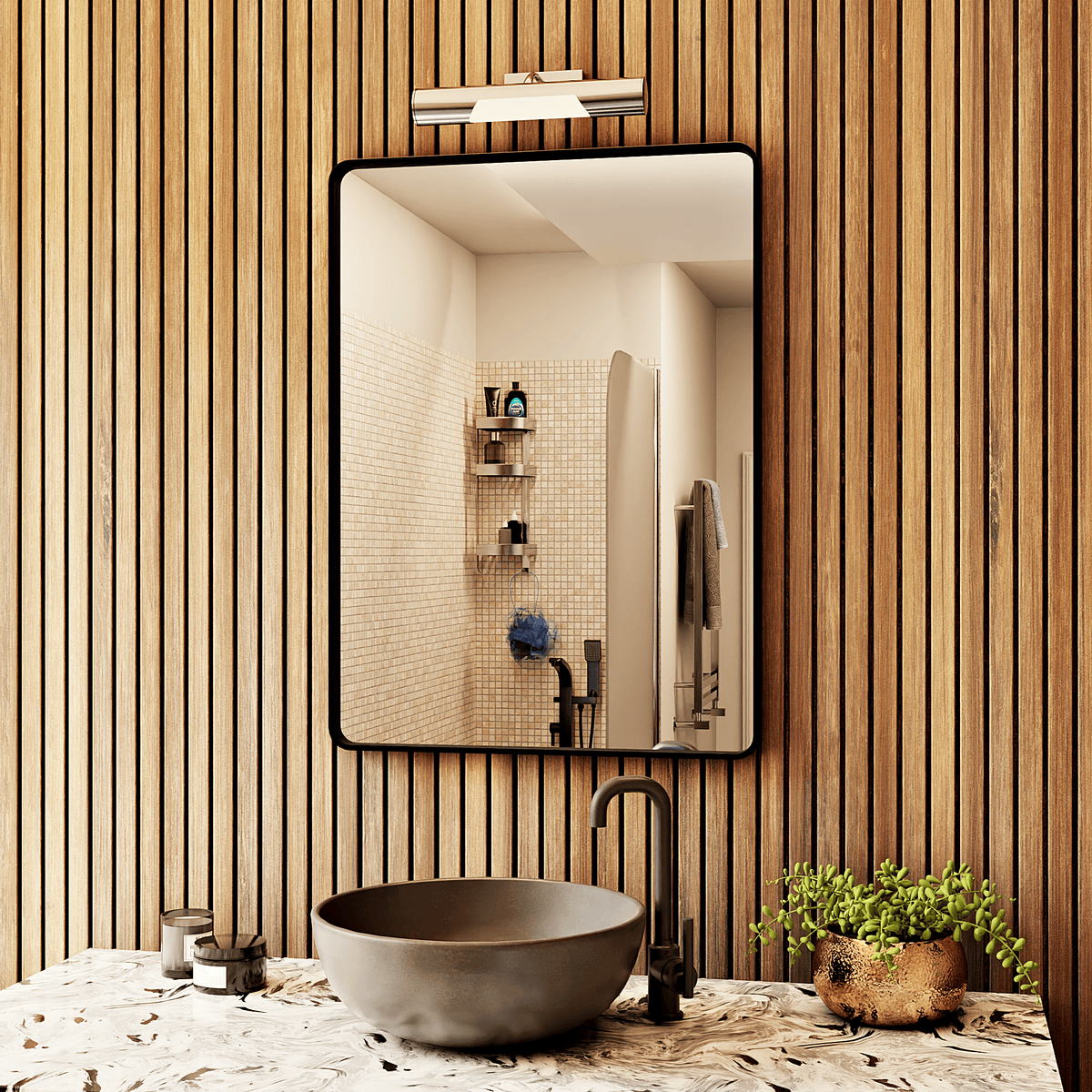 Aluminum Framed Mirror