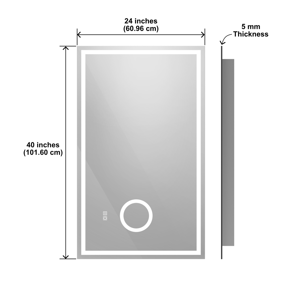 LED Vanity Mirror with Magnifier
