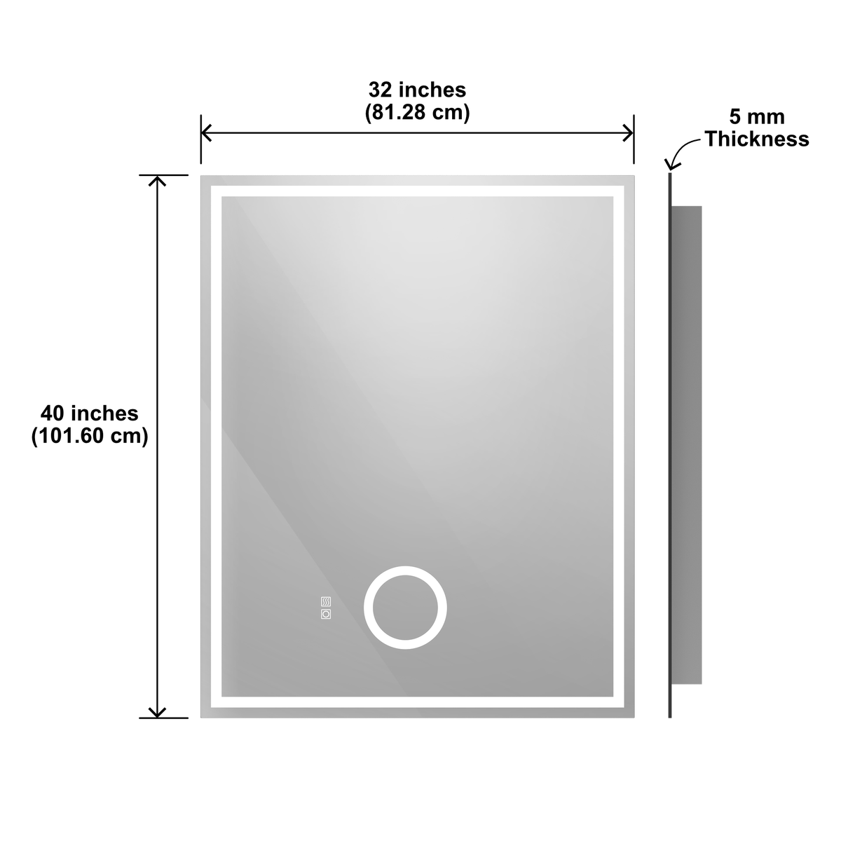LED Vanity Mirror with Magnifier