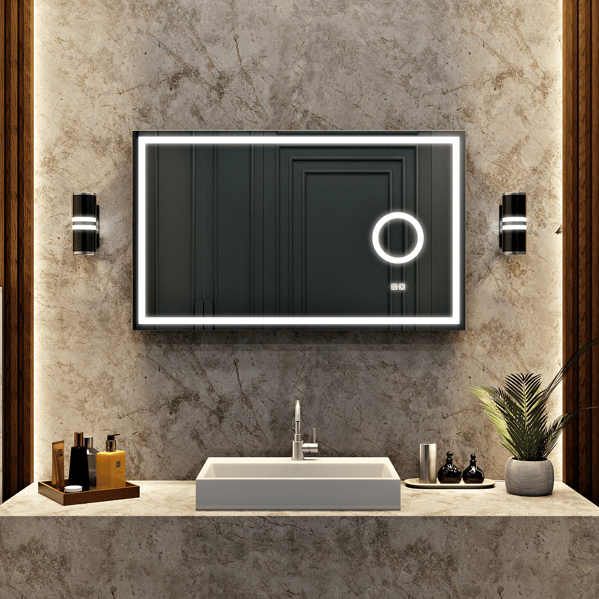 LED Vanity Mirror with Magnifier
