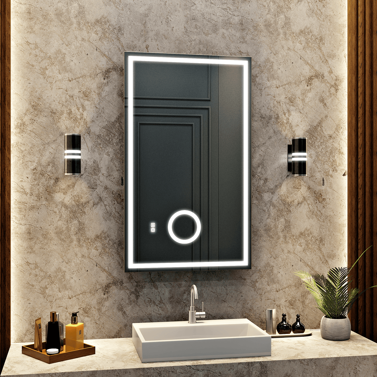 LED Vanity Mirror with Magnifier