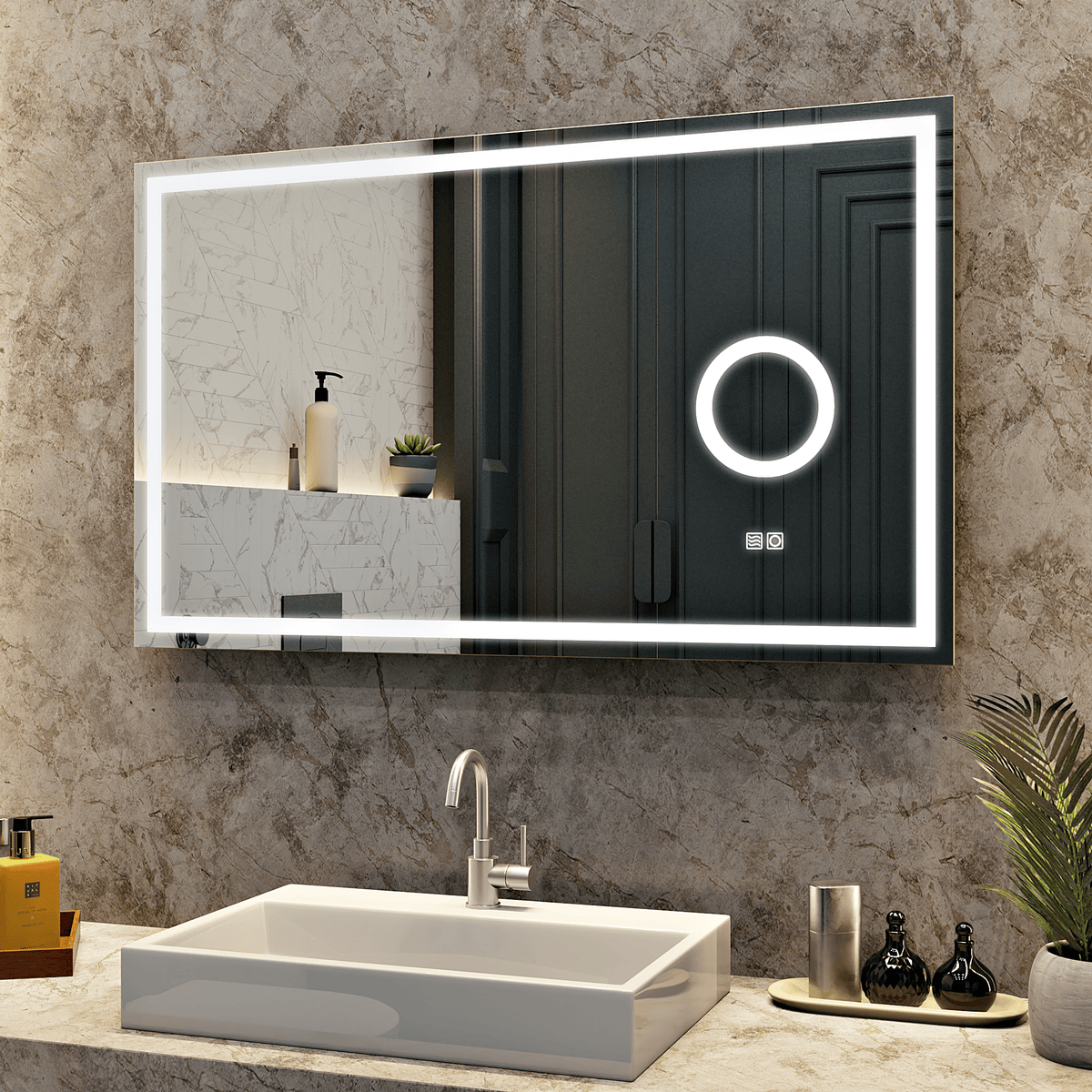 LED Vanity Mirror with Magnifier