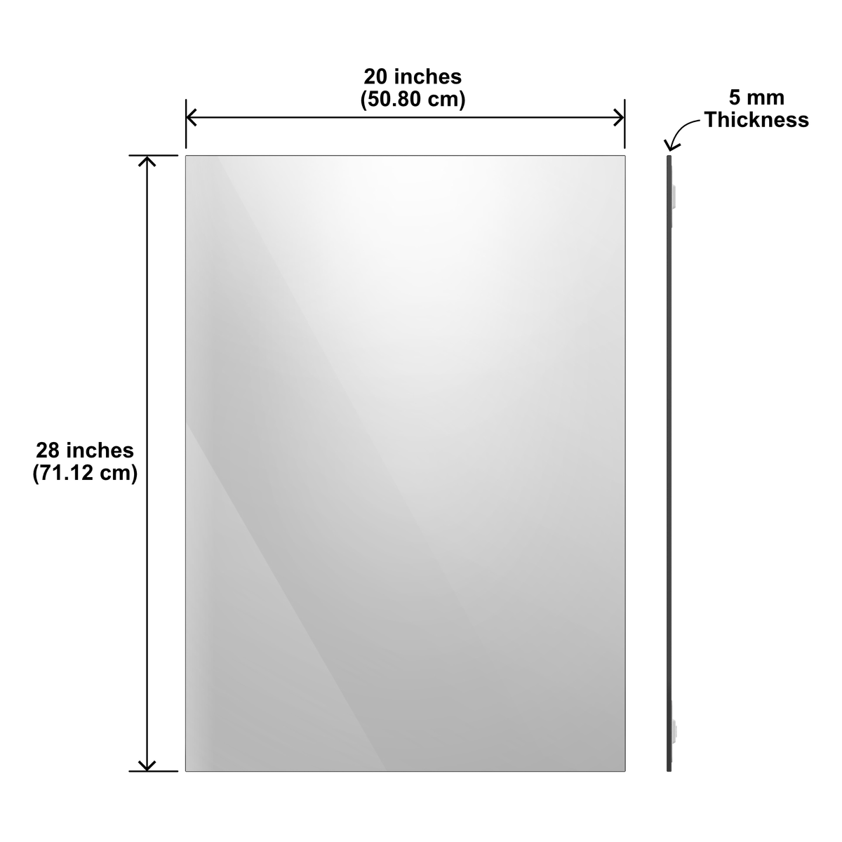 Frameless Mirror