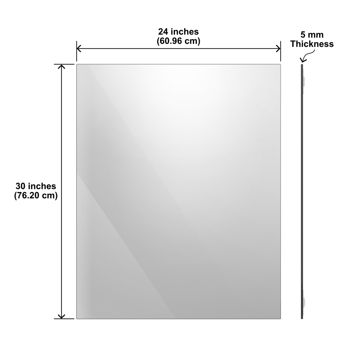 Frameless Mirror