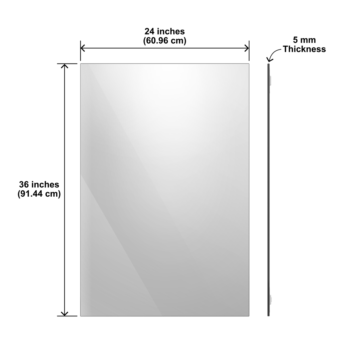 Frameless Mirror