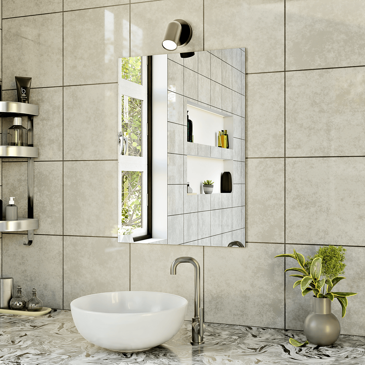 Frameless Mirror